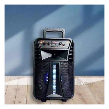 PARLANTE BLUETOOTH RYBIU KTS-1563 BOCINA MODERNA NEGRO 8'' + ENVOLTORIO REGALO - 2