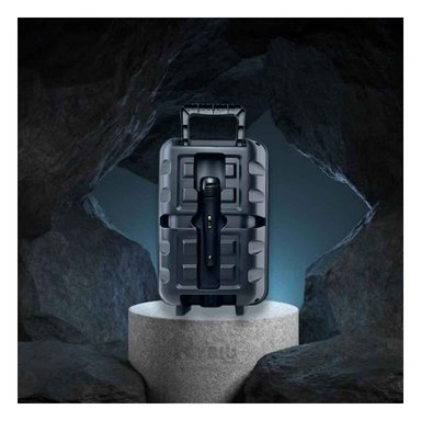 PARLANTE BLUETOOTH RYBIU KTS-1563 BOCINA MODERNA NEGRO 8'' + ENVOLTORIO REGALO - 4