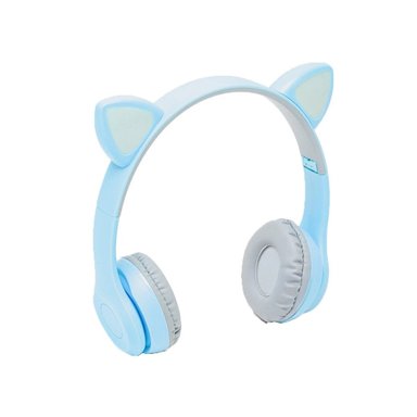 AUDÍFONOS GAMER RYBIU INALÁMBRICO MOL2 BLUETOOTH OREJERAS PORTATIL GATO COLOR CELESTE + POST-IT ADHESIVOS - 3