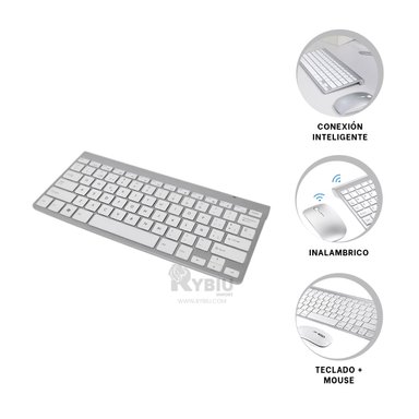 TECLADO Y CURSOR RYBIU DN-H263 EFICIENTES COLOR BLANCO + REGALO AGENDITA - 2
