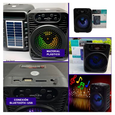 ALTAVOZ RYBIU GTS-1629 BLUETOOTH ECONOMICO 3 PULGADAS + BANDERITAS ADHESIVAS - 4