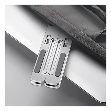 SOPORTE PARA LAPTOP RYBIU TE31672 PLEGABLE EN PLATEADO + PAPEL REGALO - 2