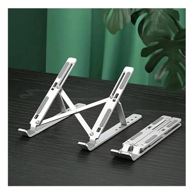 SOPORTE PARA LAPTOP RYBIU TE31672 PLEGABLE EN PLATEADO + PAPEL REGALO - 3