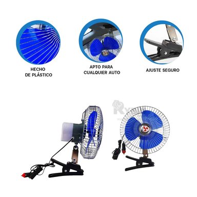 MINI ENFRIADOR RYBIU TE31679 AIRE AUTO COLOR AZUL + LIGAS REGALO