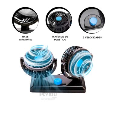 MINI ENFRIADOR RYBIU TE31678 AUTO EN TONO NEGRO + POST-IT ADHESIVOS