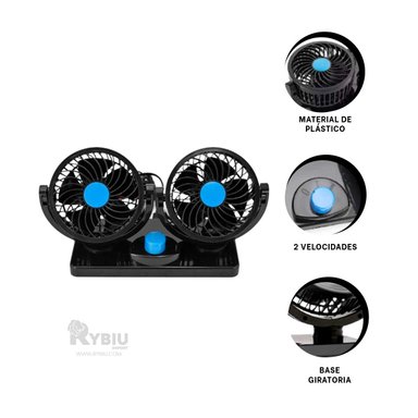 VENTILADOR RYBIU TE31678 FACIL TRANSPORTAR EN NEGRO + REGALO AGENDITA - 2