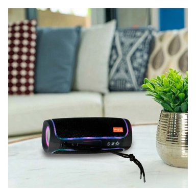 ALTAVOZ BLUETOOTH PORTATIL NEGRO CON SONIDO POTENTE PARA CASA Y REUNIONES - 2