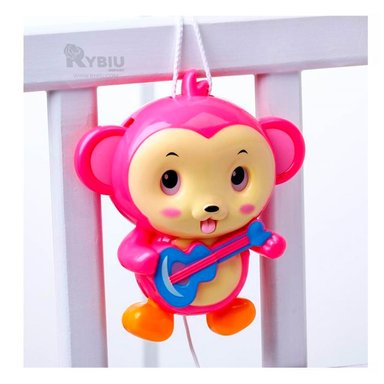 SONAJERO RYBIU JU29516 ROSADO MONO CUNA + GIFT STICKERS