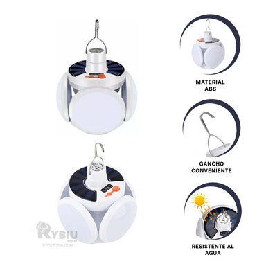 AMPOLLETA RYBIU TE31569 COMODA PANEL SOLAR + REGALO LIGAS PEINAR - 3