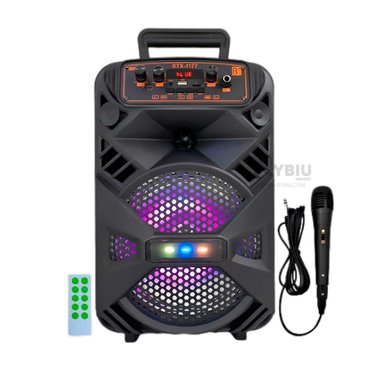 PARLANTE BLUETOOTH RYBIU KTX-1177 TRANSPORTABLE KTS 1177 NEGRO + PAPEL REGALO - 2