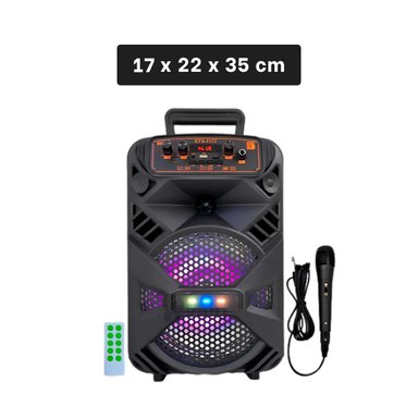 PARLANTE BLUETOOTH RYBIU KTX-1177 TRANSPORTABLE KTS 1177 NEGRO + PAPEL REGALO - 5