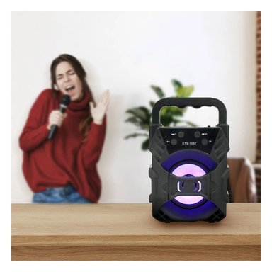 PARLANTE RYBIU KTS-1057 ALTAVOZ ERGONOMICO KTS 1057 COLOR NEGRO + LIGAS REGALO - 1