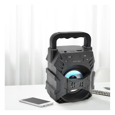 PARLANTE RYBIU KTS-1057 ALTAVOZ ERGONOMICO KTS 1057 COLOR NEGRO + LIGAS REGALO - 2