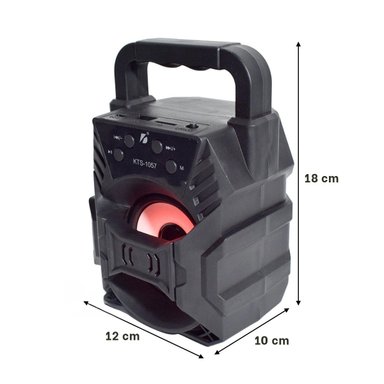 PARLANTE RYBIU KTS-1057 ALTAVOZ ERGONOMICO KTS 1057 COLOR NEGRO + LIGAS REGALO - 4