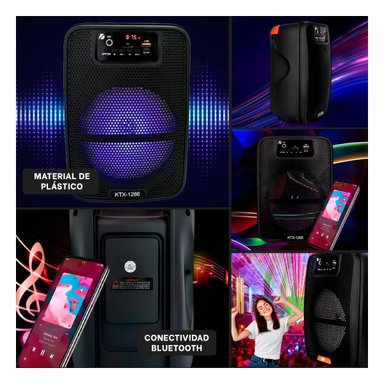 PARLANTE BLUETOOTH RYBIU KTX-1286 ALTAVOZ SONIDO POTENTE + POST-IT ADHESIVOS - 5