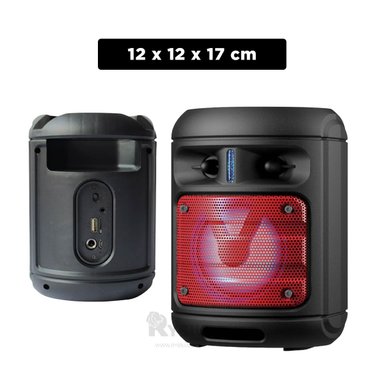 PARLANTE RYBIU KTS-1225 BOCINA PLASTICO KTS 1225 NEGRO + ENVOLTORIO REGALO - 5