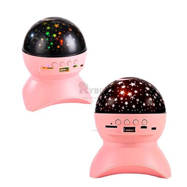 PARLANTE RYBIU TE31653 BOCINA LUCES COLOR ROSADO + BANDERITAS ADHESIVAS - 2
