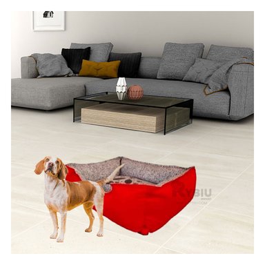 COLCHON PERROS MA31036 PELUDOS TALLA M ROJO RYBIU + GIFT MINIAGENDA