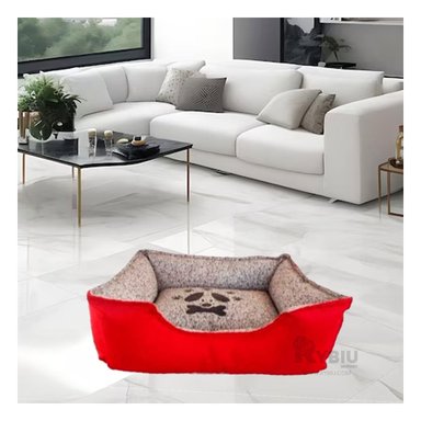 CAMA PERROS MA31036 BASE MASCOTA DINAMICO TALLA M ROJO RYBIU + LIGAS REGALO