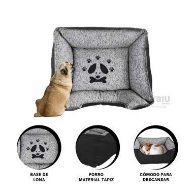 CAMA PERROS MA31035 BASE MASCOTA DINAMICO TALLA M NEGRO RYBIU + LIGAS REGALO
