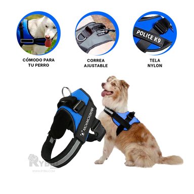 CORREA PERROS MA30972 RYBIU PROTECCION ANIMAL TALLA S AZUL + AGENDITA