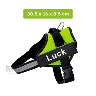 ARNÉS PERROS MA30976 RYBIU CANINO TALLA S VERDE + BANDERITAS ADHESIVAS