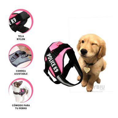 CORREA PERROS MA30975 RYBIU ANIMAL TALLA S ROSADO + REGALO STICKERS