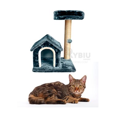 CASA GATOS MA31118 JUEGO CON DOS NIVELES AZUL + GIFT MINIAGENDA RYBIU