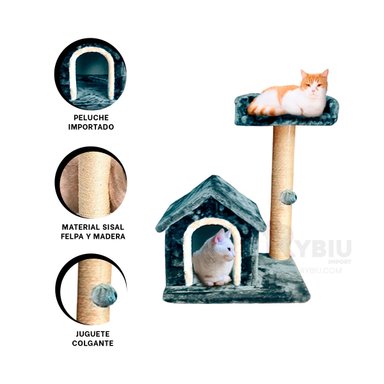 CASA GATOS MA31118 JUEGO CON DOS NIVELES AZUL + GIFT MINIAGENDA RYBIU - 4