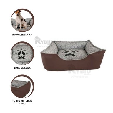 COLCHON PERROS MA31048 DORMIR PET MARRON TALLA XXL RYBIU + STICKERS