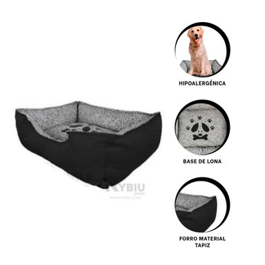 COLCHON PERROS MA31049 DESCANSO PET NEGRO TALLA XXL RYBIU + AGENDITA