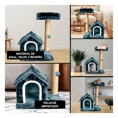 CAMA GATOS MA31118 MODERNA EN AZUL + LIGAS REGALO RYBIU - 5