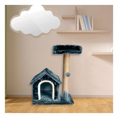 CAMA GATOS MA31118 CON 2 REPISAS MININOS EN AZUL + POST IT ADHESIVOS RYBIU - 2