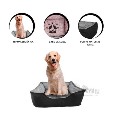 COLCHON PERROS MA31049 SABUESO DORMIR NEGRO TALLA XXL RYBIU + STICKERS