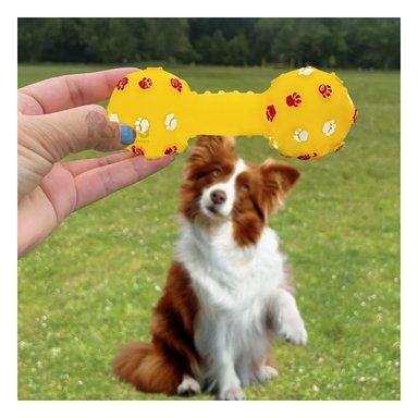 JUGUETE PERROS MA31134 MODERNO AMARILLO + LIGAS REGALO RYBIU