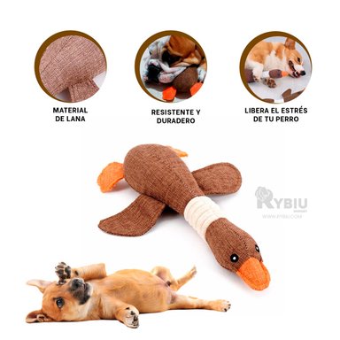 MUÑECO LANA PERROS Y GATOS MA31264 PATO MARRON + GIFT MINIAGENDA RYBIU