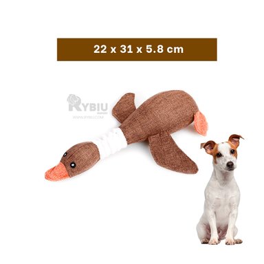 JUGUETE LANA PERRO MA31264 EN MODELO PATO MARRON + LIGAS REGALO RYBIU