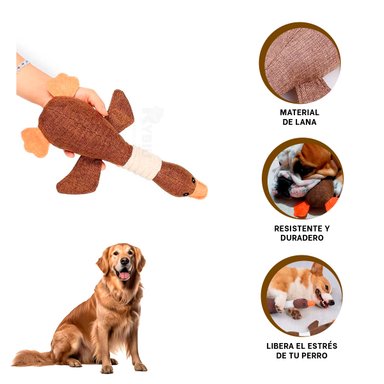 MUÑECO LANA PERROS Y GATOS MA31264 SEGURO MASCOTA PATO EN MARRON + GIFT STICKERS RYBIU