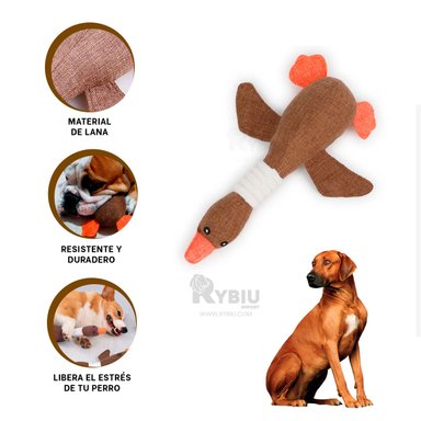 MUÑECO LANA PERROS Y GATOS MA31264 MASTICABLE JUGAR MARRON + REGALO STICKERS RYBIU