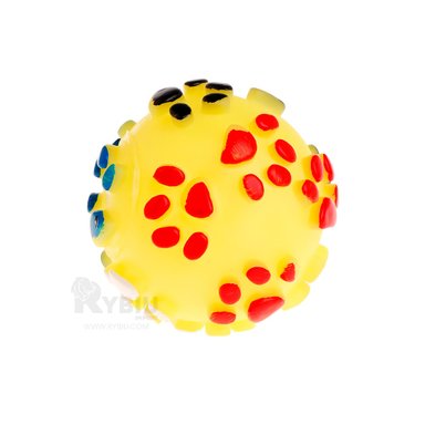 JUGUETE PERROS MA31238 ESFERICO AMARILLO TALLA L + POST IT ADHESIVOS RYBIU