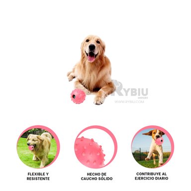 PELOTA CAUCHO PERROS MA31153 MASTICABLE PET TALLA L ROSADO + GIFT MINIAGENDA RYBIU