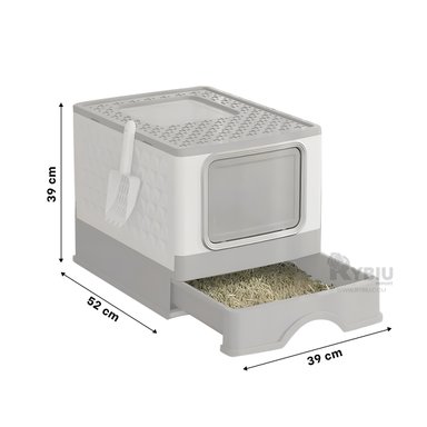 ARENERO GATOS RYBIU MA32508 CAJA PET PLOMO + REGALO LIGAS PEINAR
