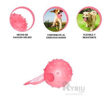JUGUETE CAUCHO PERRO MA31153 ELASTICO TALLA L ROSADO + PAPEL REGALO RYBIU