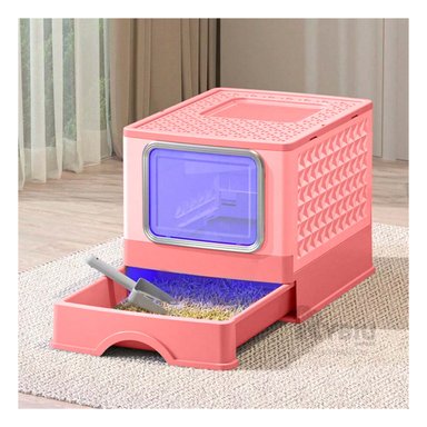 SANITARIO GATOS RYBIU MA32512 CUBIERTO BASE ROSADO + ENVOLTORIO REGALO