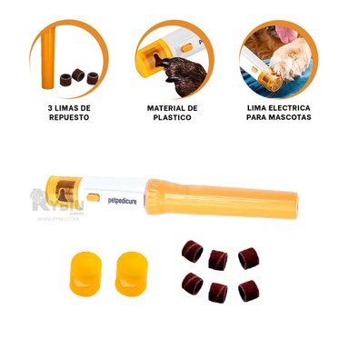 PULIDOR UÑAS RYBIU MA31170 NARANJA + REGALO LIGAS PEINAR