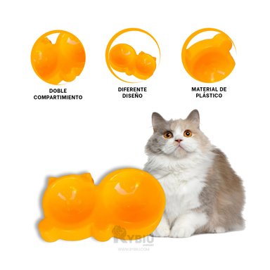 COMEDERO GATO MA31287 RYBIU FUNCIONAL FELINO M AMARILLO + REGALO AGENDITA