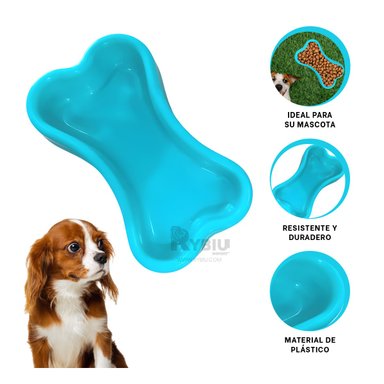 PLATILLO PERRO Y GATO MA31321 RYBIU MULTIFUNCIONAL CELESTE + LIGAS REGALO