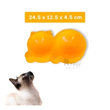 PLATILLO GATO MA31287 RYBIU ESPACIOSO M AMARILLO + BANDERITAS ADHESIVAS