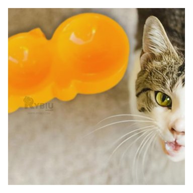 COMEDERO GATO MA31287 RYBIU CON 2 DIVISIONES TALLA M AMARILLO + REGALO STICKERS - 4