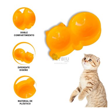 COMEDERO GATO MA31287 RYBIU UTIL TALLA M AMARILLO + ENVOLTORIO REGALO